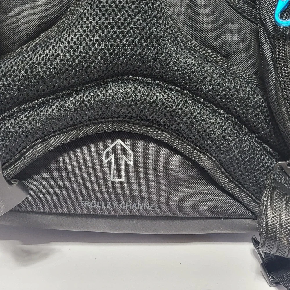 Sol Laptop Backpack Black‎ Tech Travel Bag with Trolley Sleeve